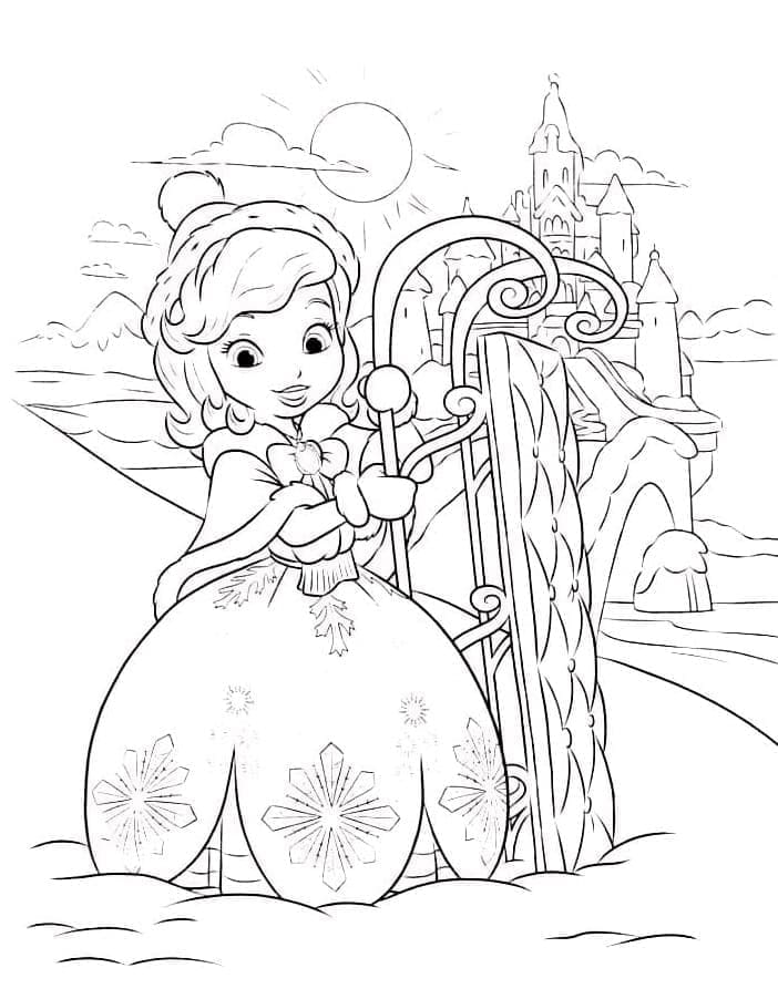 sofia the first and james coloring pages