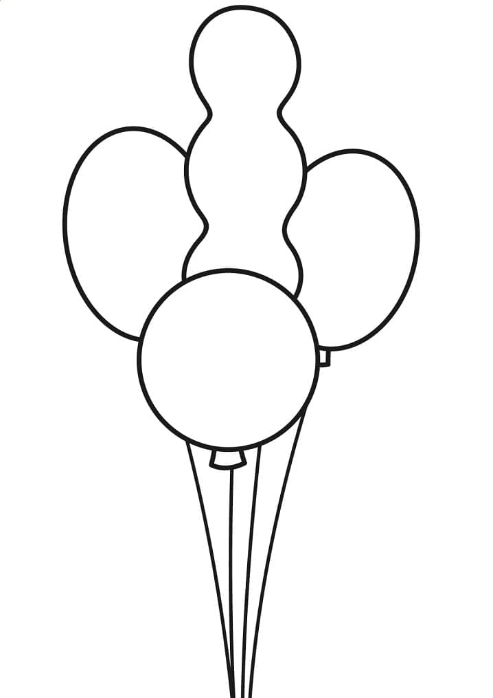 Print Balloons coloring page