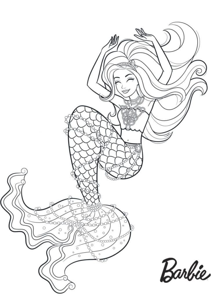 barbie mermaidia coloring pages