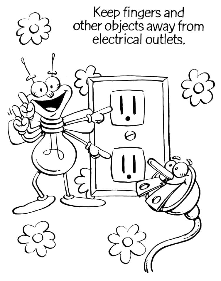 Print Electrical Safety coloring page - Download, Print or Color Online ...