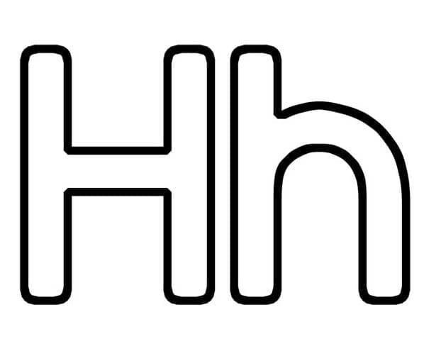 Print Letter H coloring page