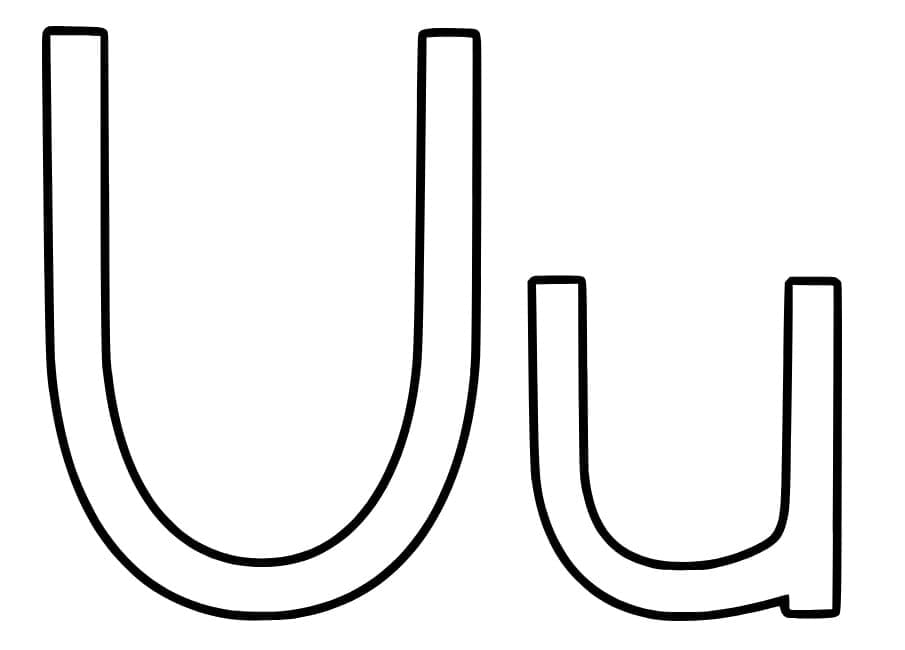 Print Letter U coloring page