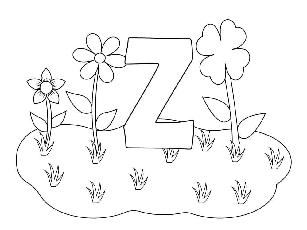 Print Letter Z coloring page