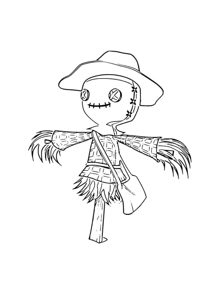 Print Scarecrow coloring page