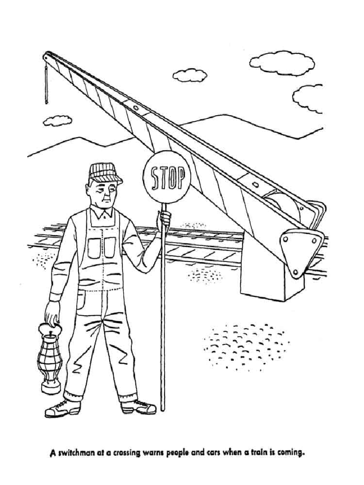 Print Train Safety coloring page