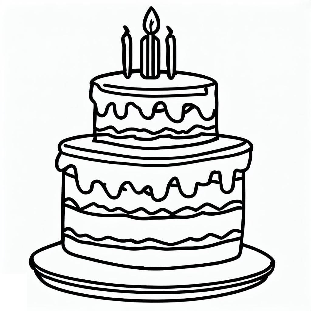 Printable Birthday Cake coloring page - Download, Print or Color Online ...