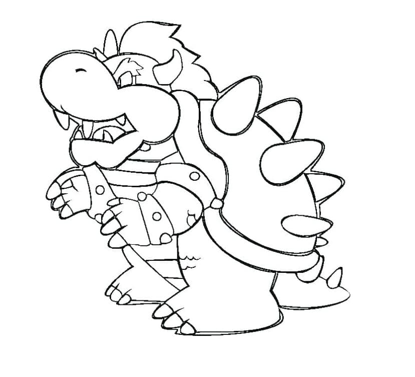 Printable Bowser coloring page