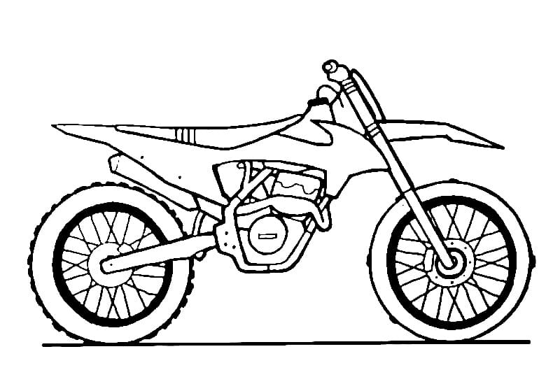 Printable Dirt Bike coloring page