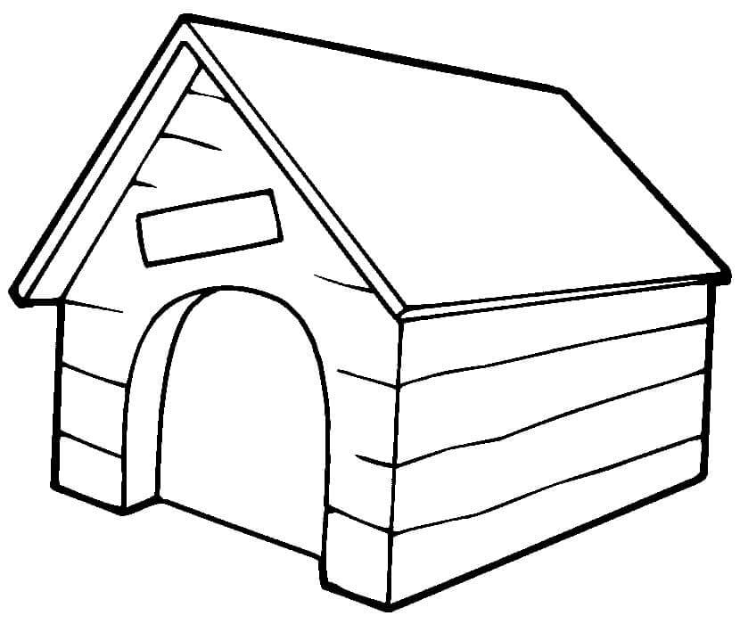 Printable Dog House Image coloring page