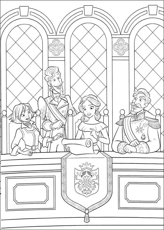 Printable Elena of Avalor coloring page