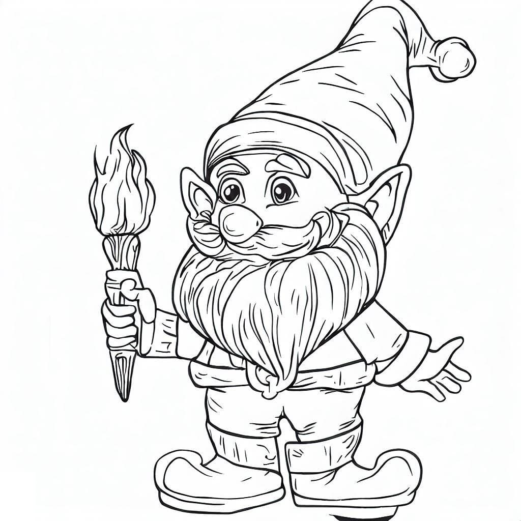 Printable Gnome coloring page - Download, Print or Color Online for Free