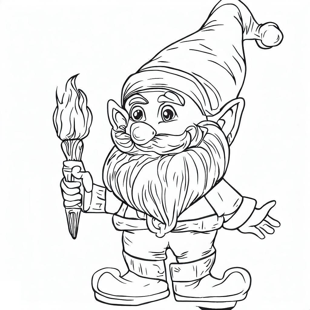 Free Printable Gnome Coloring Pages