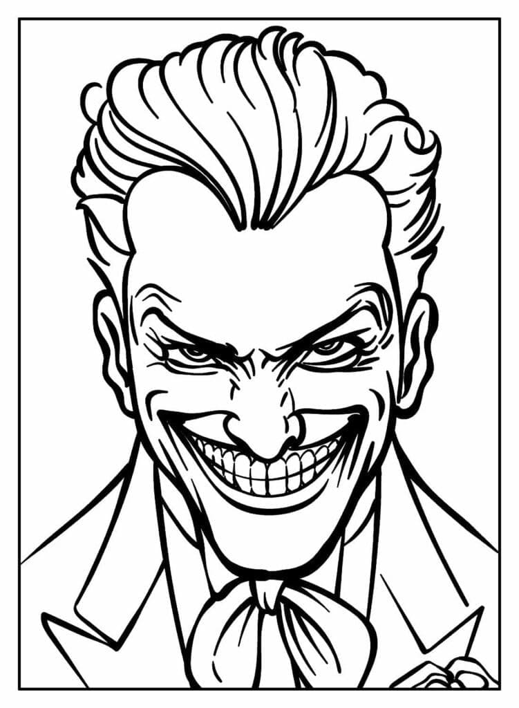 Printable Joker coloring page - Download, Print or Color Online for Free