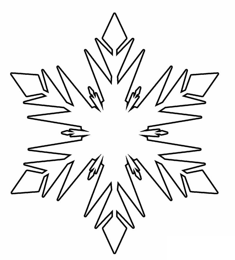 Printable Snowflake coloring page