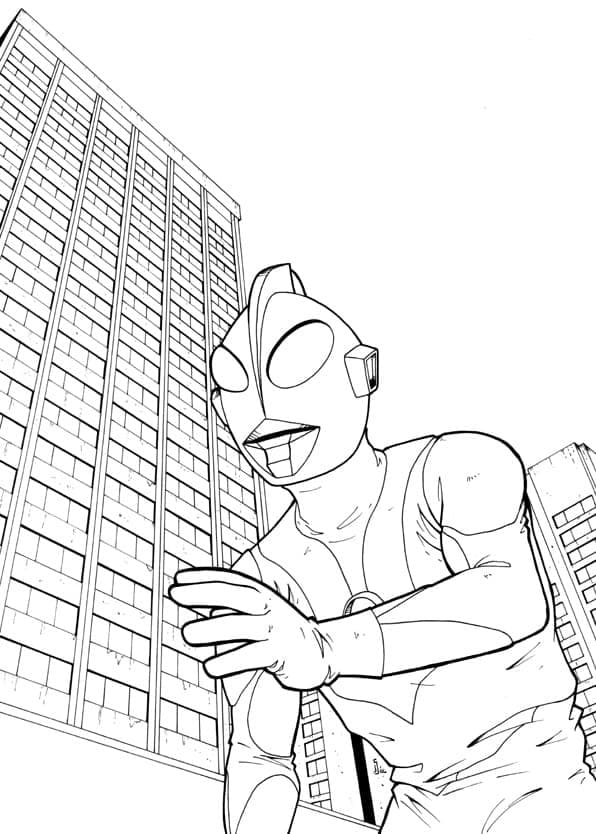 Printable Ultraman For Kids coloring page