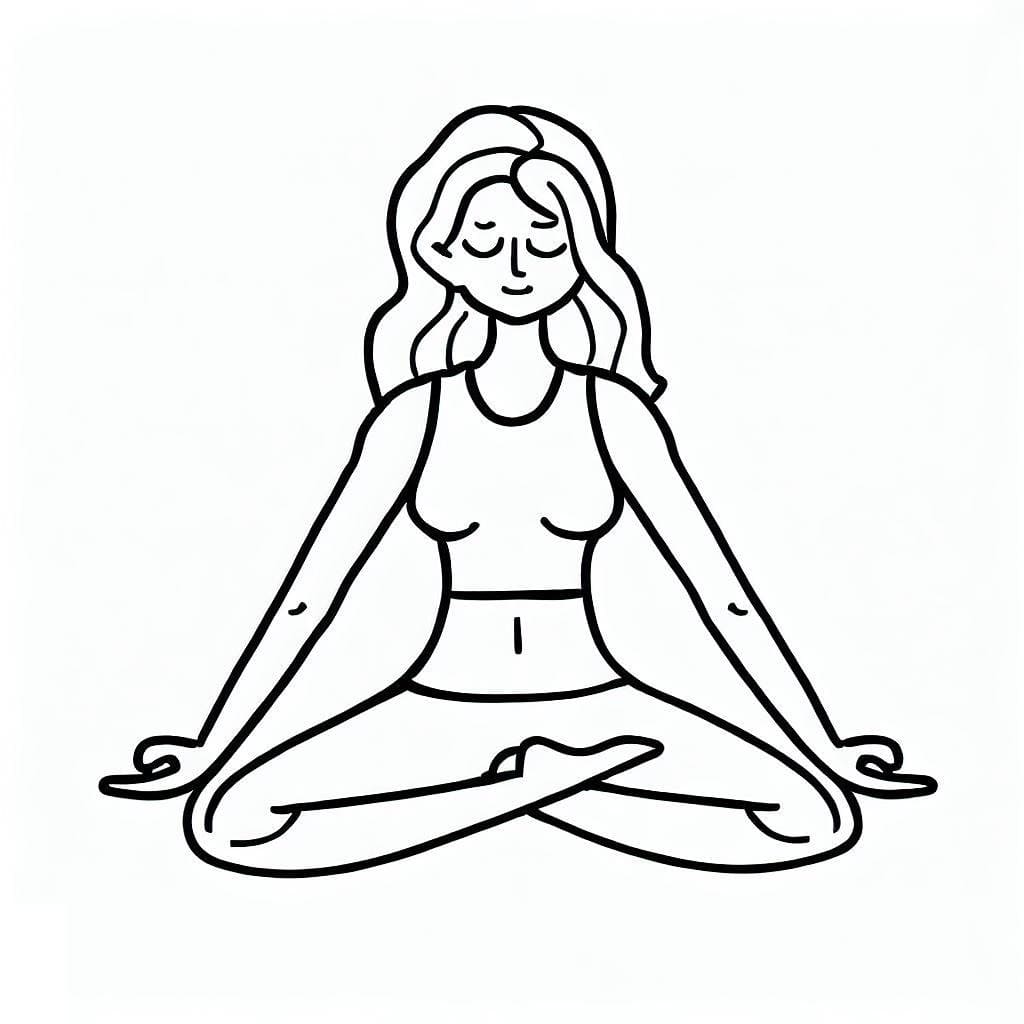 Yoga Pose By Female In Adult Coloring Page Royalty Free SVG, Cliparts,  Vectors, and Stock Illustration. Image 120477710.
