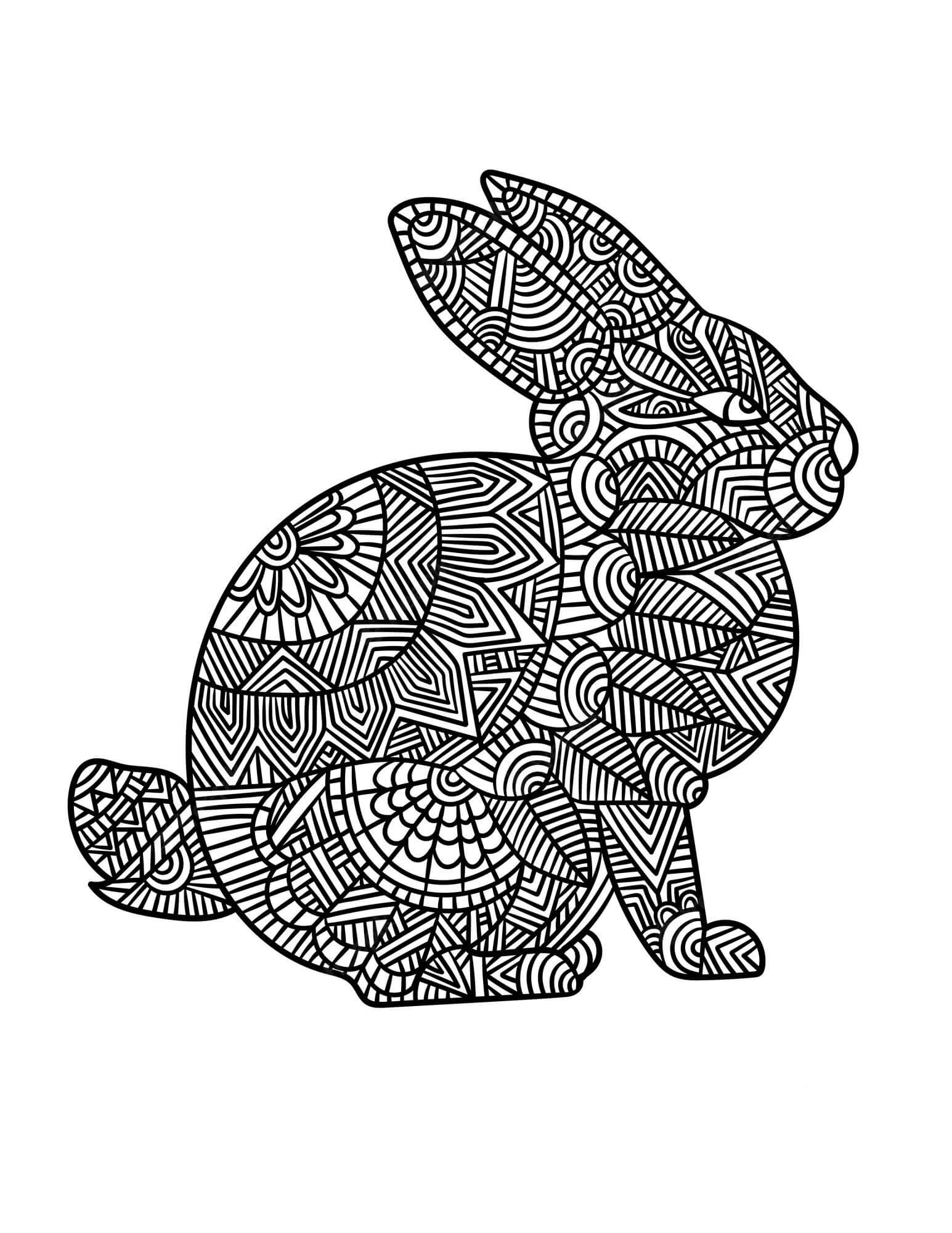 Rabbit Sitting Mandala