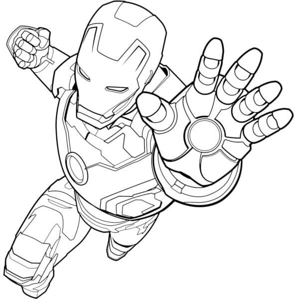 Ready Ironman Punch coloring page