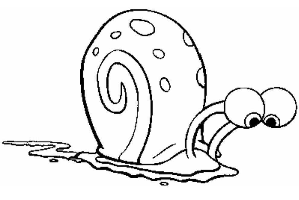 Sad Snail coloring page