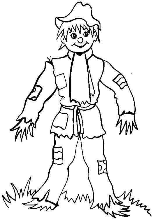 scarecrow coloring page wizard of oz