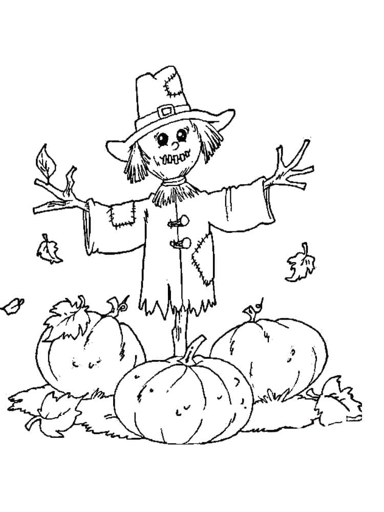 Scarecrow Free For Kids coloring page