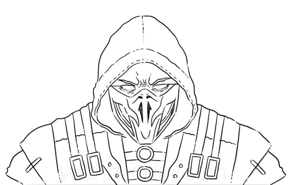 Scorpion Mortal Kombat coloring page