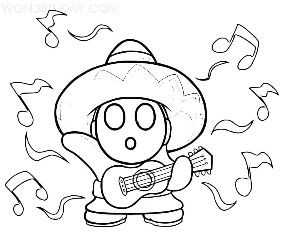 Shy Guy Mario is Playing Guitar