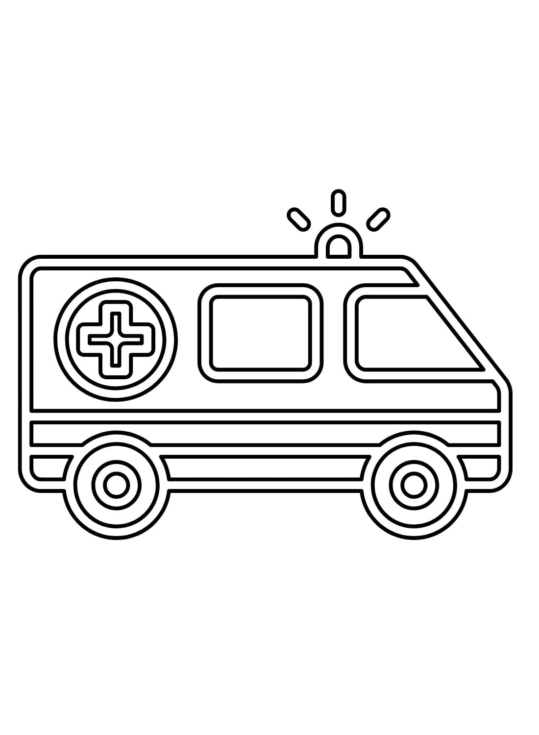 Simple Ambulance coloring page