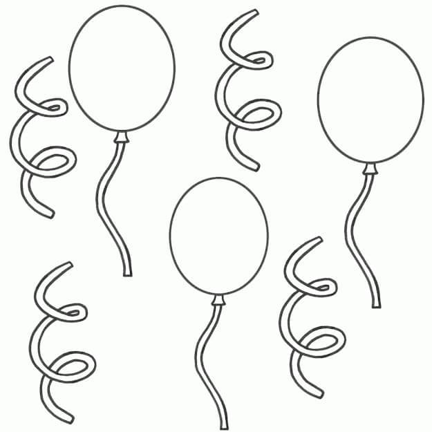 Simple Balloons coloring page