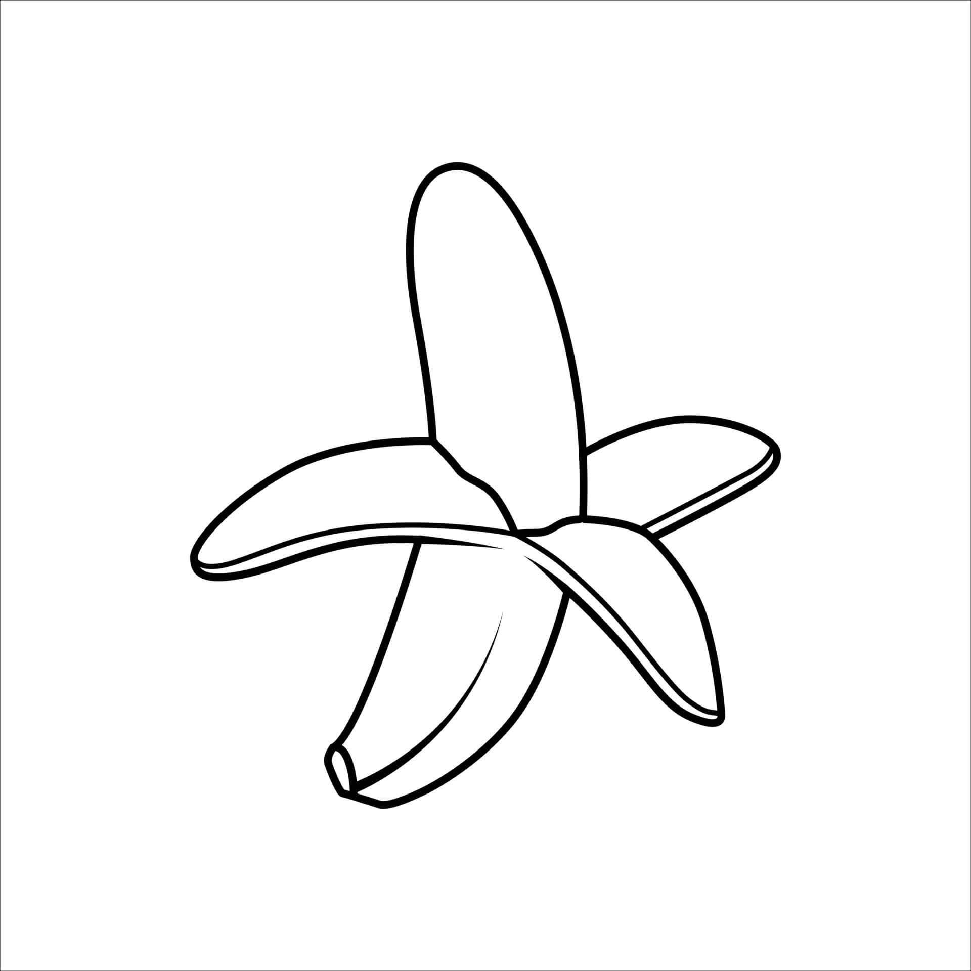 Simple Banana coloring page