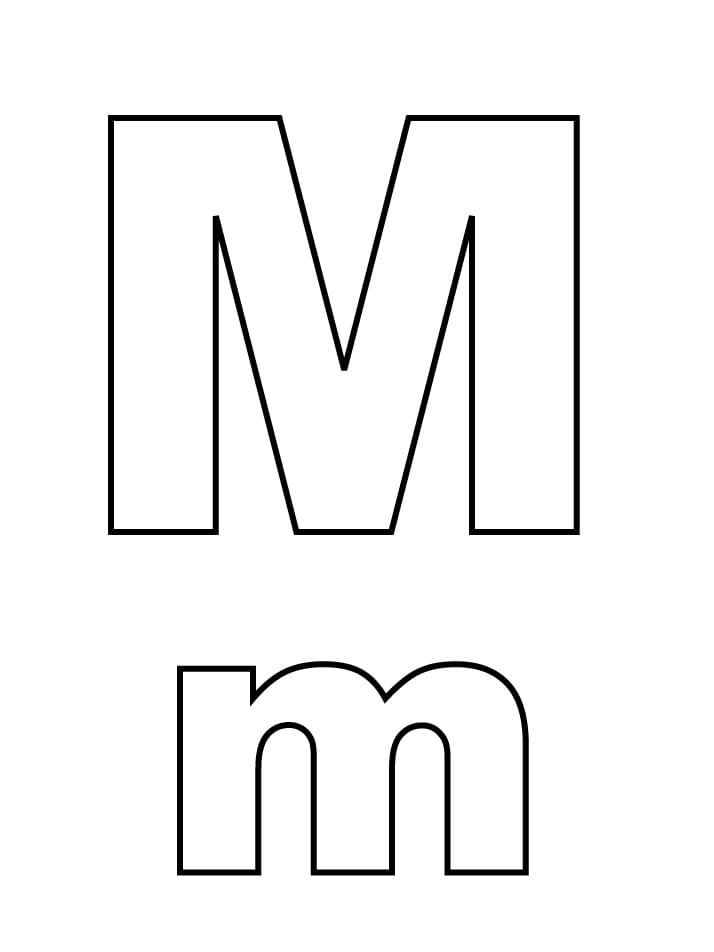 Simple Letter M coloring page