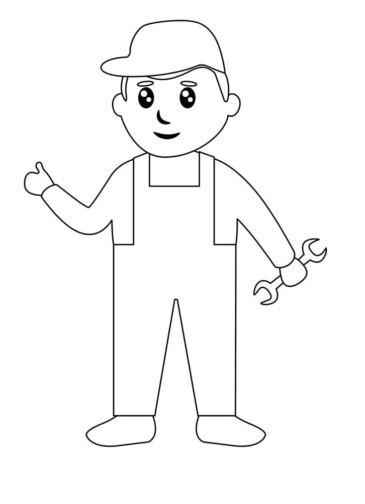 Simple Plumber coloring page