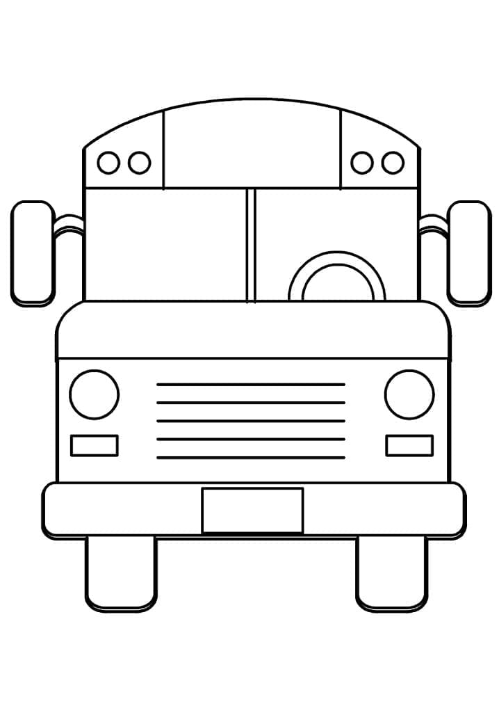 Simple School Bus coloring page