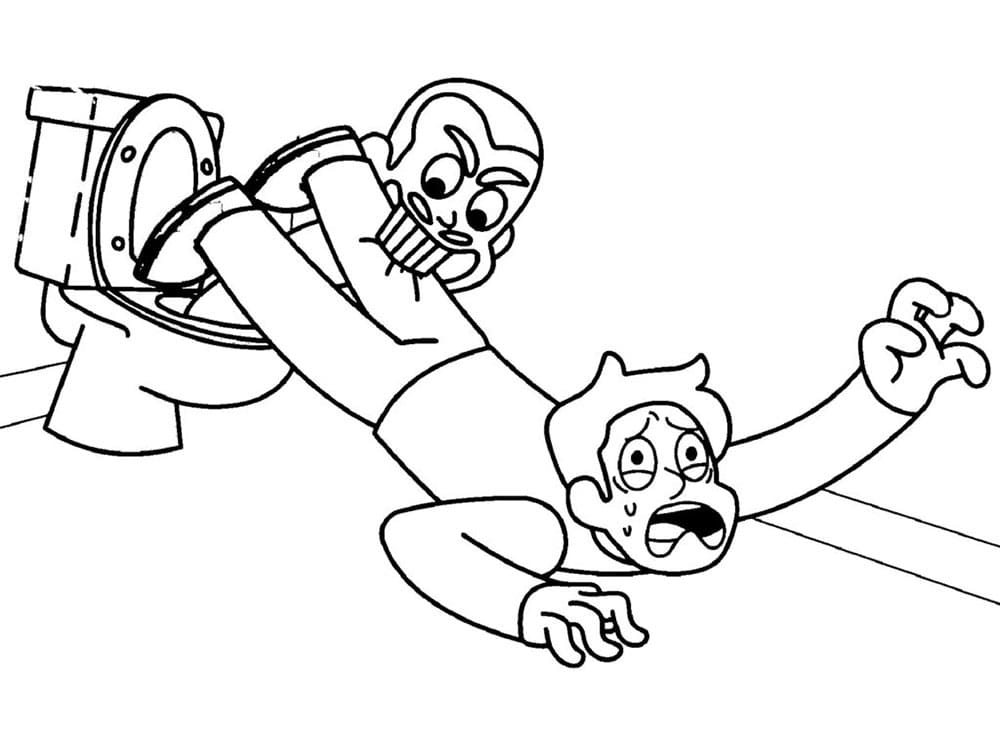 Skibidi Toilet Attack coloring page - Download, Print or Color Online for  Free