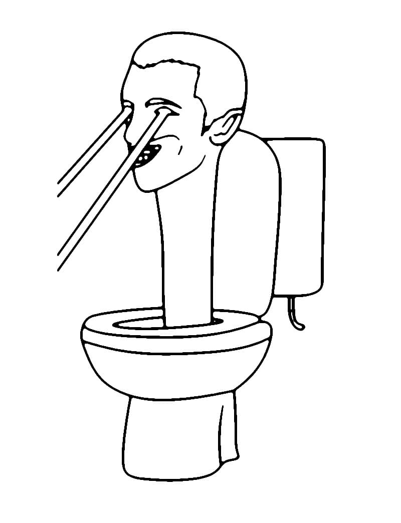 Skibidi Toilet Free coloring page - Download, Print or Color Online for