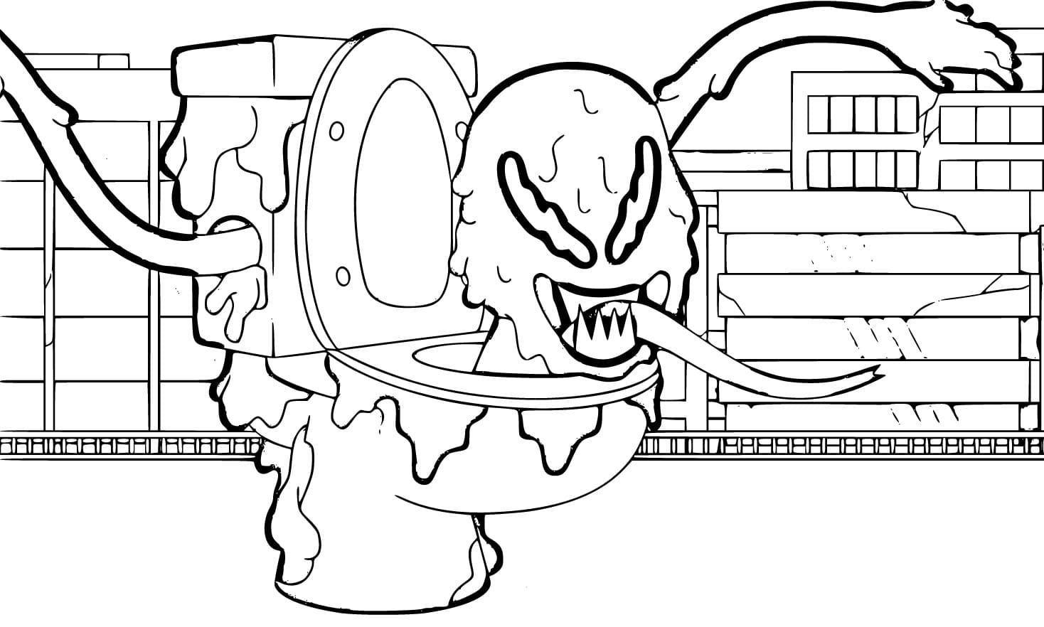 Skibidi Toilet Monster coloring page - Download, Print or Color Online for  Free