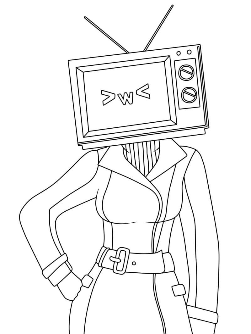 Skibidi Toilet TV Woman coloring page - Download, Print or Color Online ...