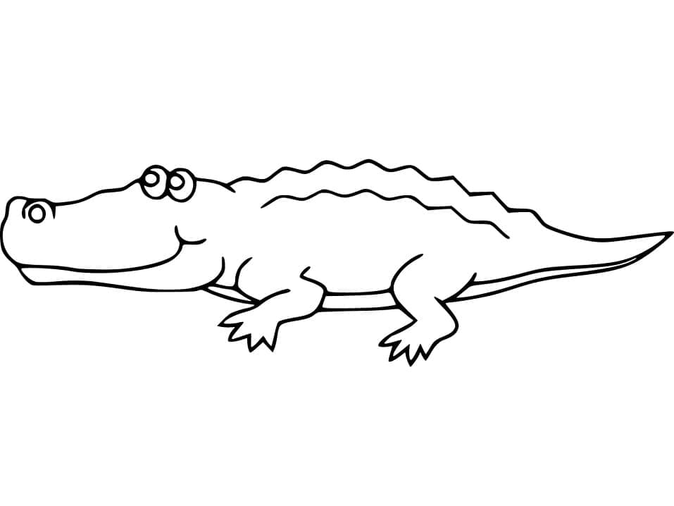 Smiling Alligator coloring page