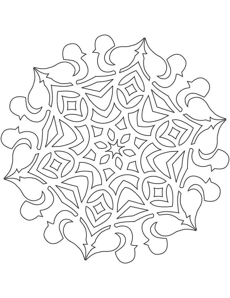 Snowflake Printable For Adults