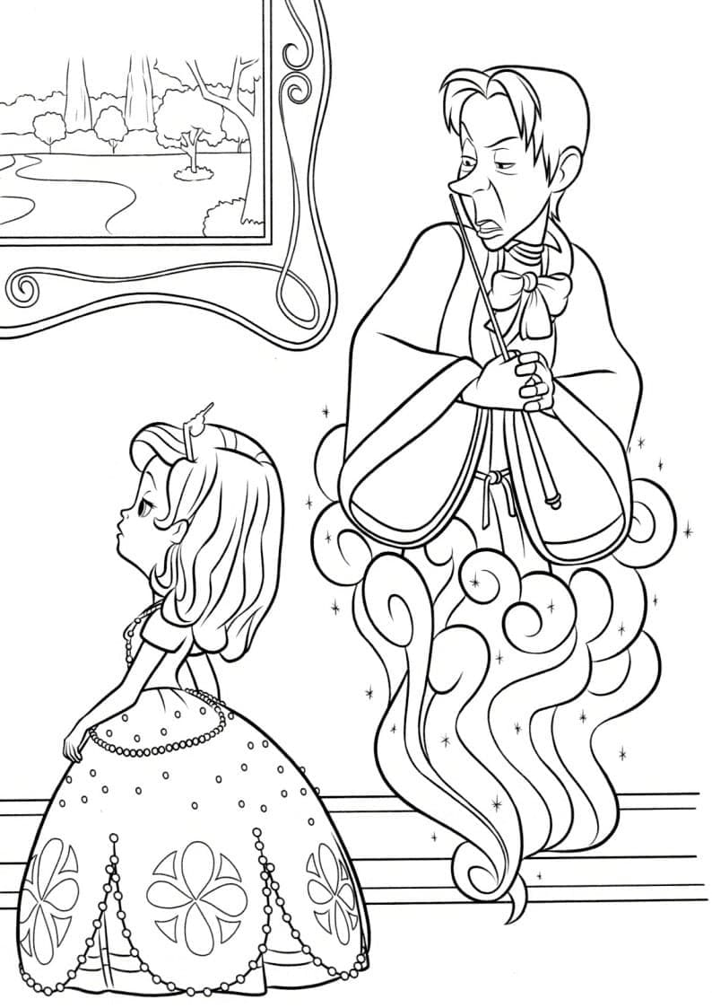 Sofia and Cedric coloring page