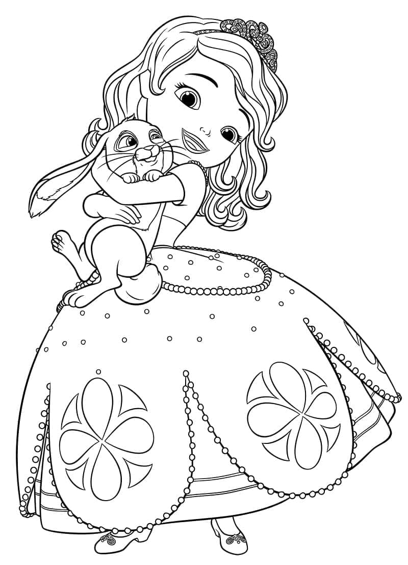 Sofia and Clover coloring page