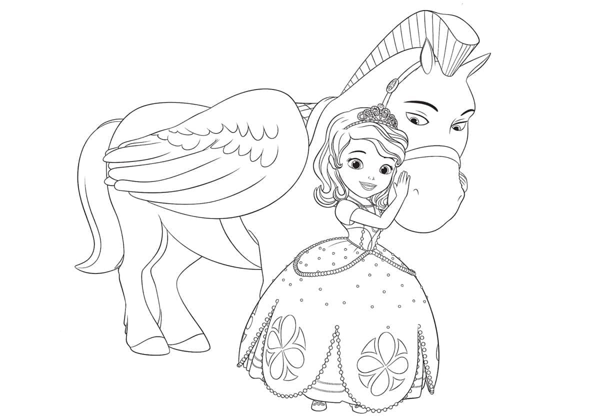 sofia the first and james coloring pages