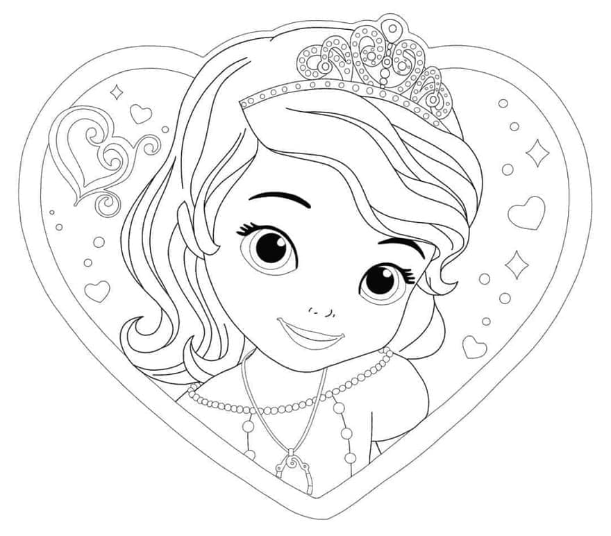 Sofia Face coloring page