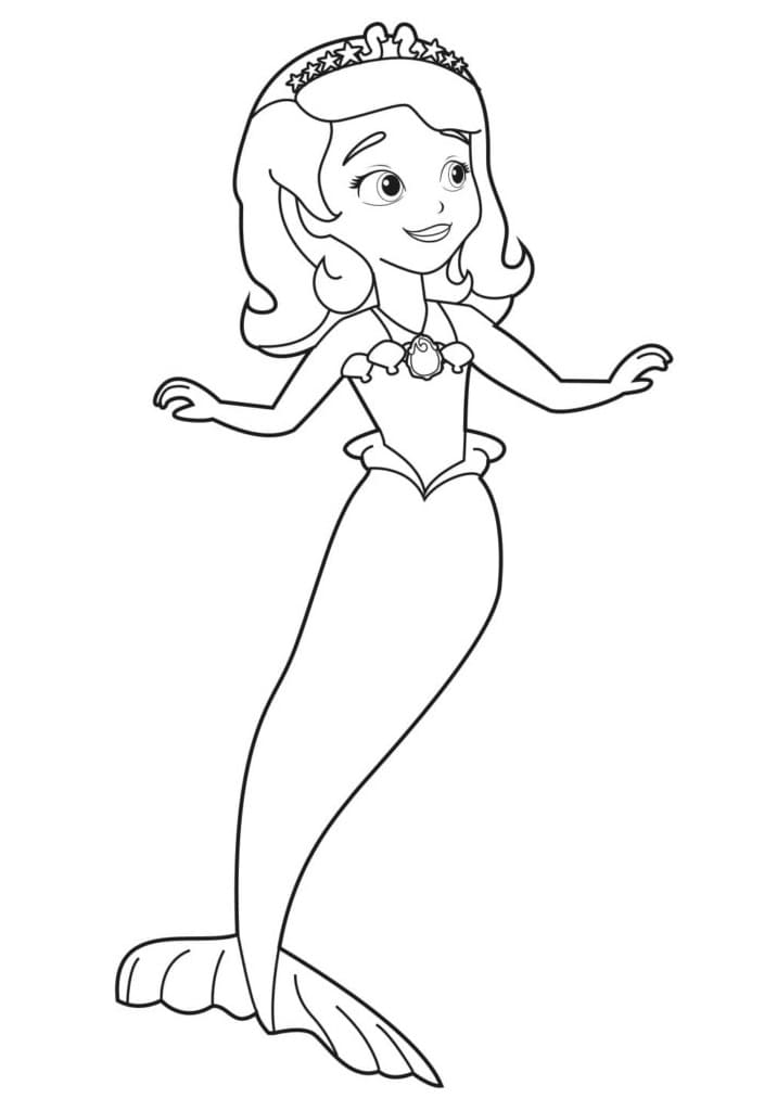 Sofia Mermaid coloring page