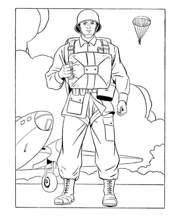 Soldier Standing coloring page