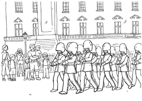 Soldiers And Civilians coloring page