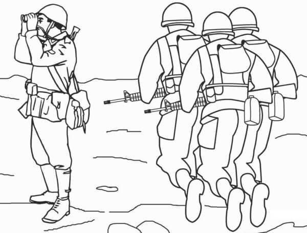 Soldiers Free Images coloring page