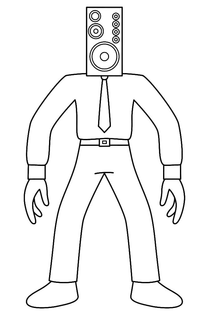 Speakerman from Skibidi Toilet coloring page - Download, Print or Color  Online for Free