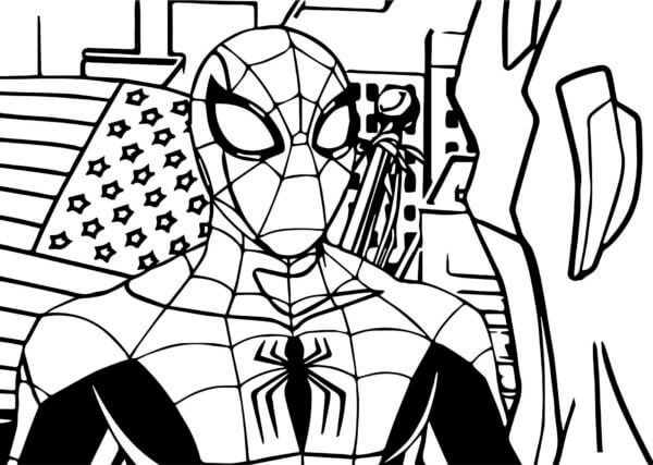 Spiderman Talk coloring page