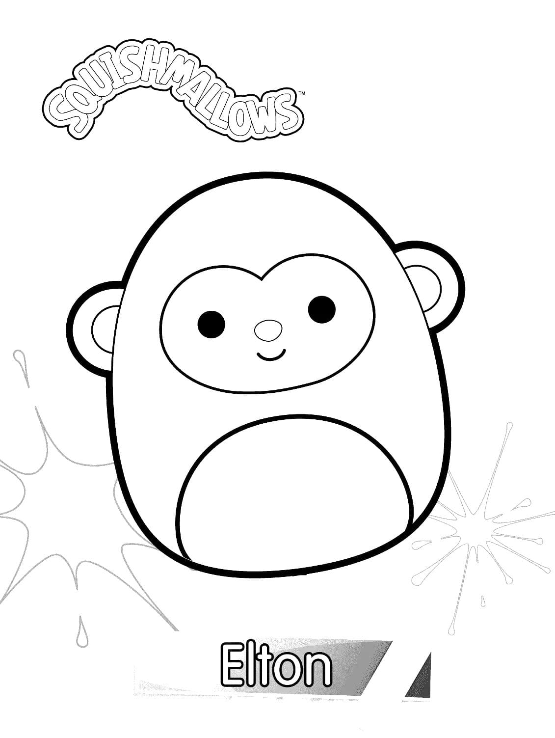 Squishmallows Elton coloring page - Download, Print or Color Online for ...